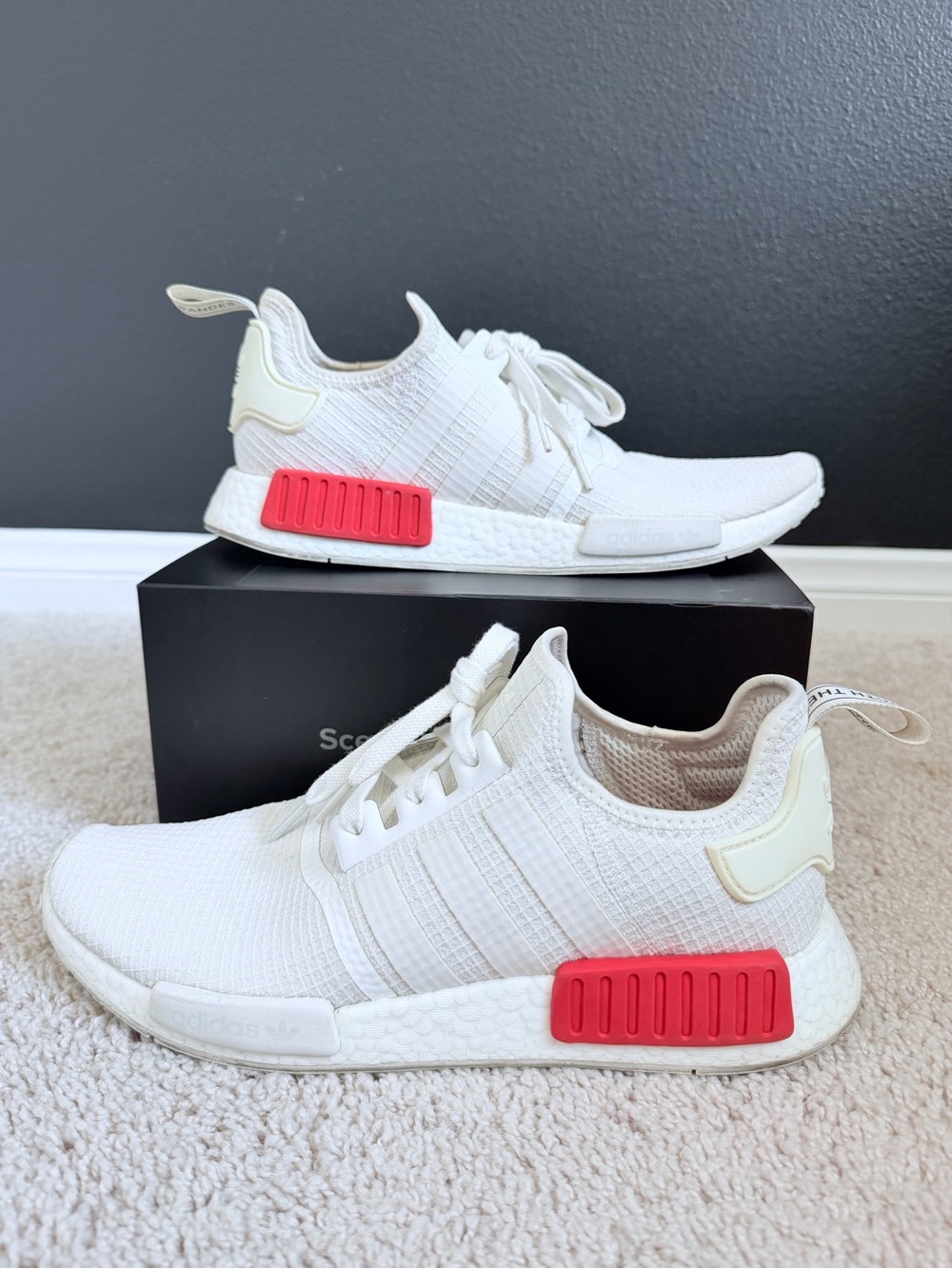 Adidas NMD R1 Off White Lush Red
